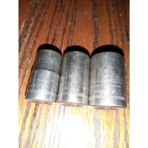 Lot 3 Vintage Craftsman Sears 14mm, 16mm, 19mm G Series Sockets 12pt 1/2" Made U
